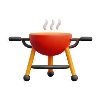 bbq 3d rendering icon illustration png
