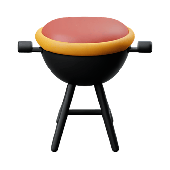 bbq 3d rendering icon illustration png