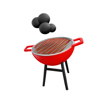 bbq 3d rendering icon illustration png
