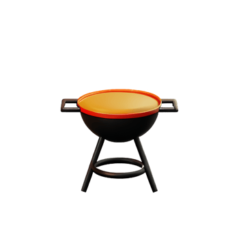 bbq 3d rendering icon illustration png