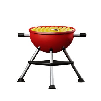 bbq 3d rendering icon illustration png