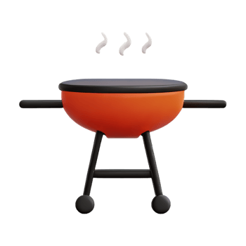 bbq 3d rendering icon illustration png