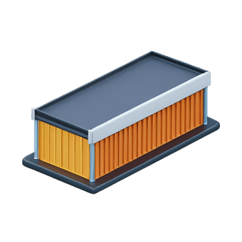 warehouse 3d rendering icon illustration png