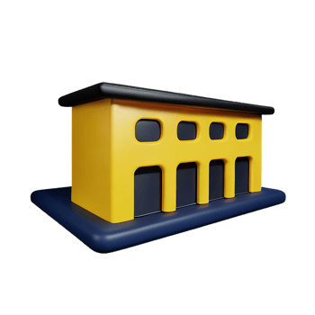 warehouse 3d rendering icon illustration png