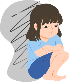 Depression psychiatry kid separated from society sad gloomy png