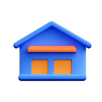 warehouse 3d rendering icon illustration png