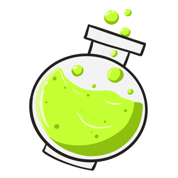 Hand drawn bottle green Poison png