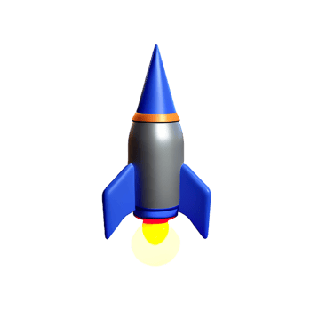spaceship 3d rendering icon illustration png