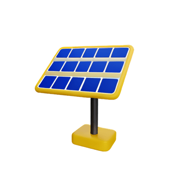 solar panel 3d rendering icon illustration png