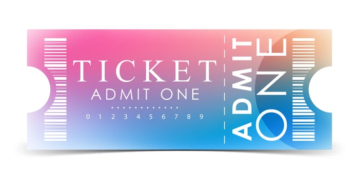 Ticket sample. Modern elegant ticket card illustration template. Vector. vector