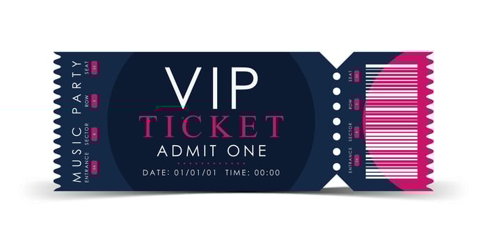 VIP Ticket design template. illustration. vector