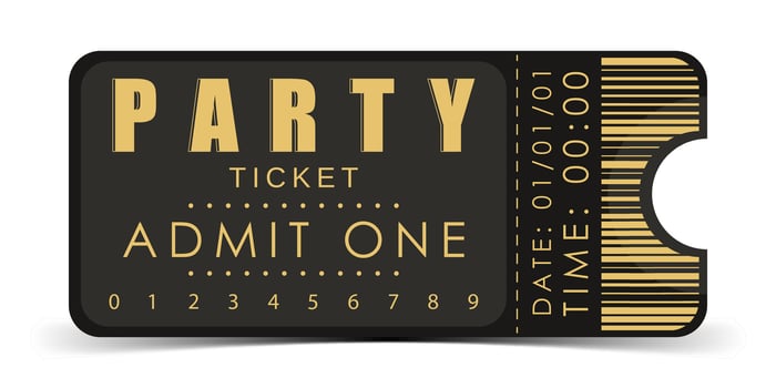 Sample ticket to enter the party. Modern ticket card template. illustration. vector