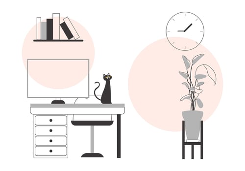 Interior in linear trendy style. background for presentations, posters and applications. Vector. vector