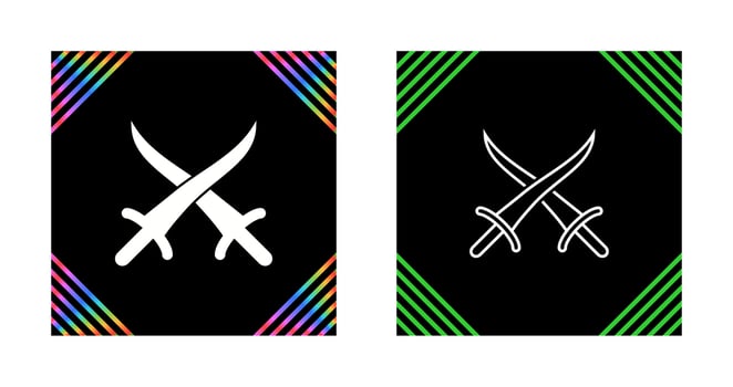 Sword Fighting Vector Icon