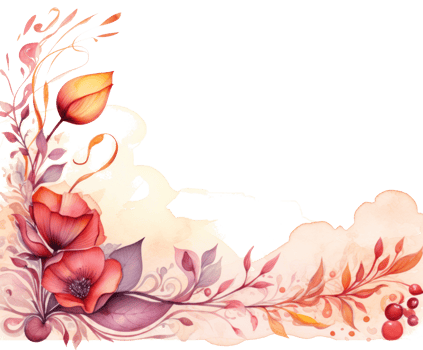 Watercolor floral background png