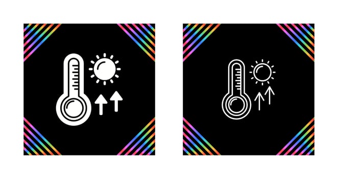High Temperatures Vector Icon