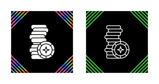 Poker Chips Vector Icon