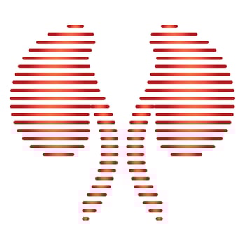Line shape kidney logo vector