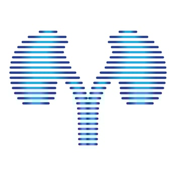 Line shape kidney logo vector