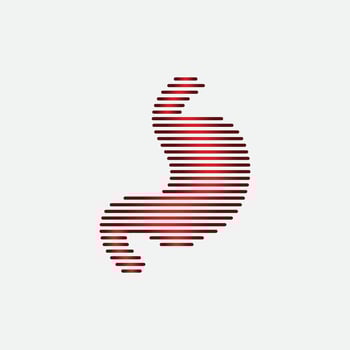Stomach care and health logo vector