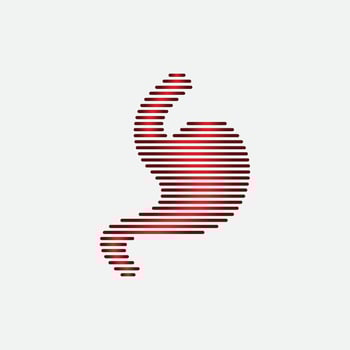 Stomach care and health logo vector