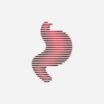 Stomach care and health logo vector