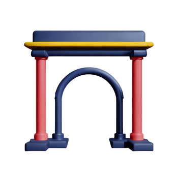 arch 3d rendering icon illustration png