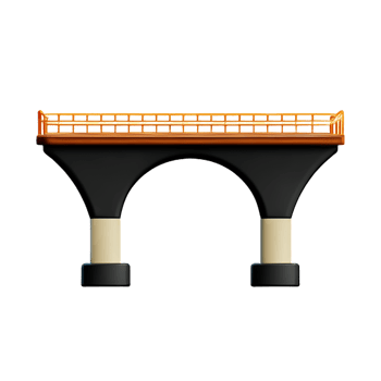 bridge 3d rendering icon illustration png