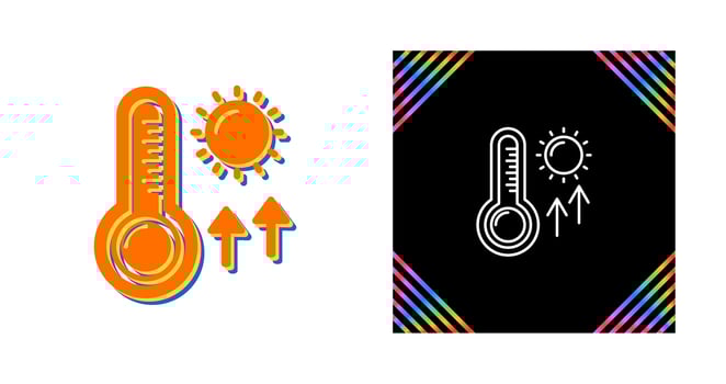 High Temperatures Vector Icon
