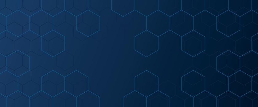 Abstract blue background with geometric shapes hexagons in the form of honeycombs vector