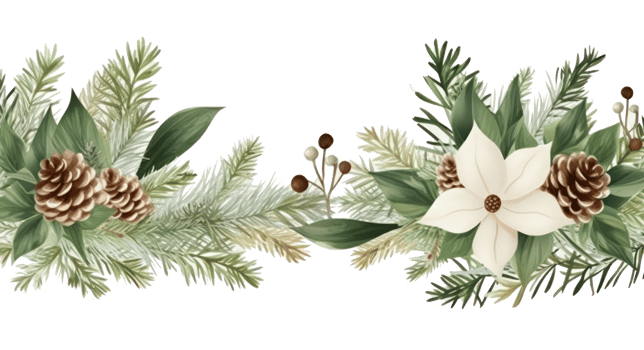 Watercolor winter flower png