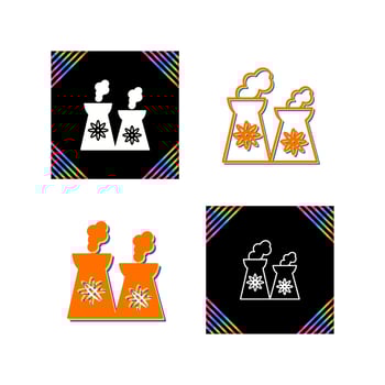 Nuclear Plant Vector Icon