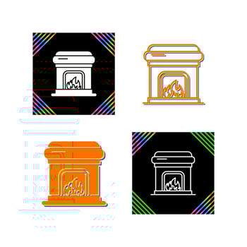 Fireplace Vector Icon