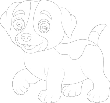 DOG coloring page vector