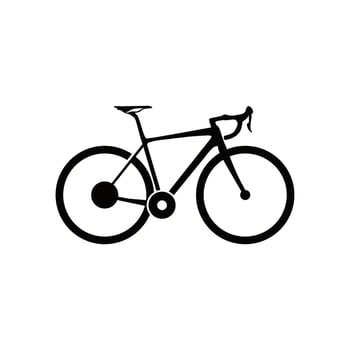 vector flat style bicycle logo
