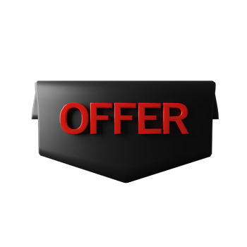 Black friday offer ribbon banner png