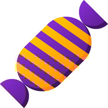 Candy icon vector illustration for happy Halloween event celebration. Halloween candy icon that can be used as symbol, sign or decoration. Candy icon graphic resource for Halloween theme vector design