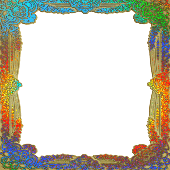 Colorful glitter frame png