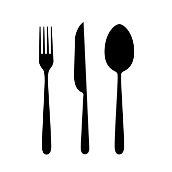 Set of cutlery. Fork knife. Flat style. png