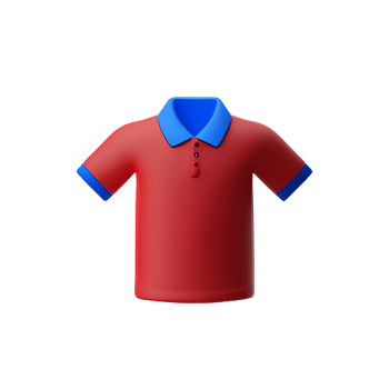 polo shirt 3d rendering icon illustration png