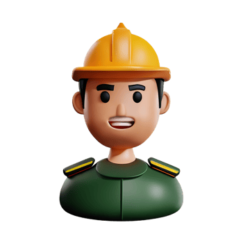 soldier face 3d rendering icon illustration png