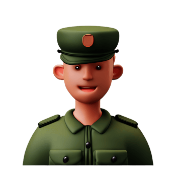soldier face 3d rendering icon illustration png