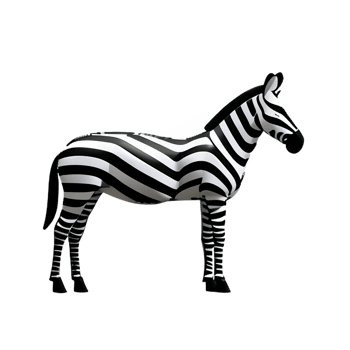 zebra 3d rendering icon illustration png