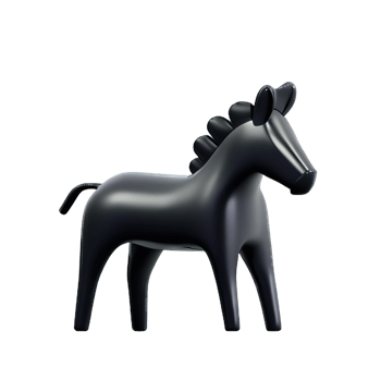 zebra 3d rendering icon illustration png