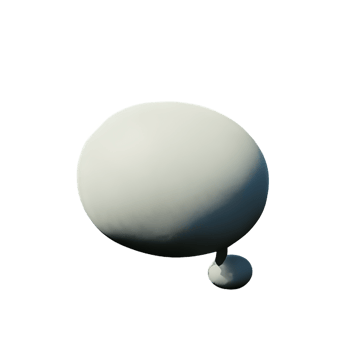 thought bubble 3d rendering icon illustration png