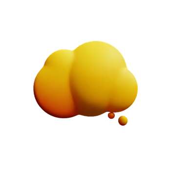 thought bubble 3d rendering icon illustration png