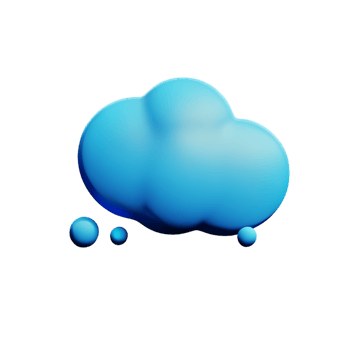 thought bubble 3d rendering icon illustration png