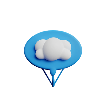 thought bubble 3d rendering icon illustration png
