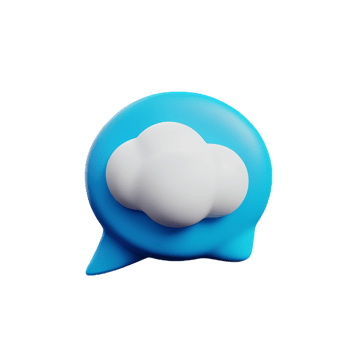 thought bubble 3d rendering icon illustration png