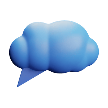 thought bubble 3d rendering icon illustration png